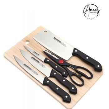 6 Pcs Knife set with cutting board